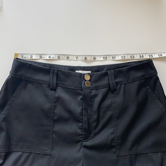 Revolve Superdown Black Wide Leg Cargo Pants Tie Hem Slouchy Baggy Oversized Med - Picture 7 of 10